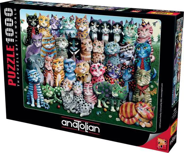 Alt view image 2 of 6 - Anatolian Puzzle- Cat Family Reunion 1000 Piece Jigsaw Puzzle #1030