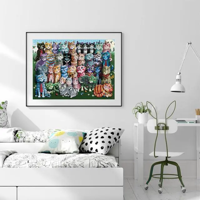 Alt view image 3 of 6 - Anatolian Puzzle- Cat Family Reunion 1000 Piece Jigsaw Puzzle #1030