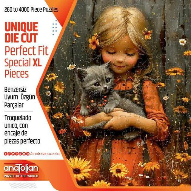 Alt view image 6 of 6 - Anatolian Puzzle- Cat Family Reunion 1000 Piece Jigsaw Puzzle #1030