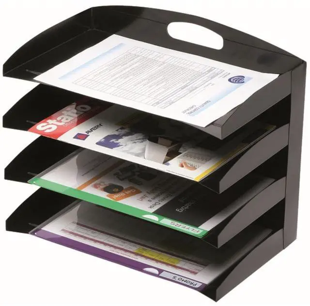 Main image of Marbig Organiser Desktop Metal 4 Tier Black