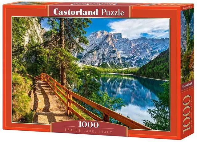 Main image of Castorland 1000 Piece Jigsaw Puzzle, Braies Lake, Italy, Landscape Puzzle of Italy with Mountains, Dolomites, South Tyrol, Adult Puzzle, Castorland C-104109-2