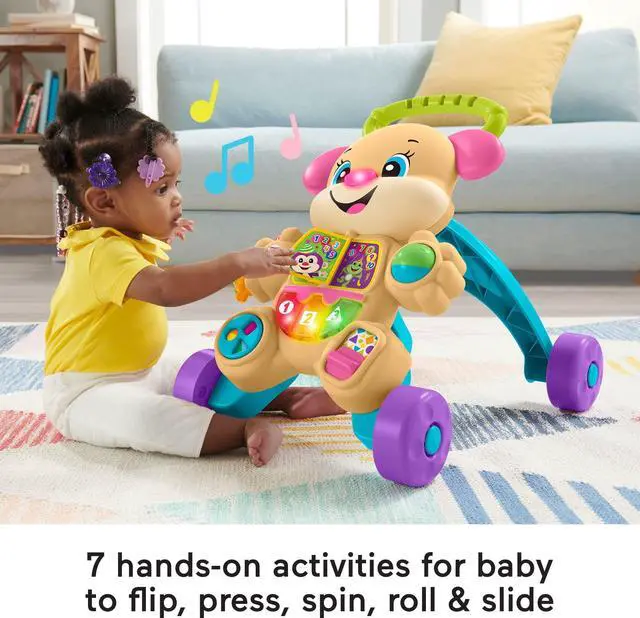 Alt view image 4 of 6 - Fisher-Price Laugh & Learn Smart Stages Learn With Sis Walker, Pink