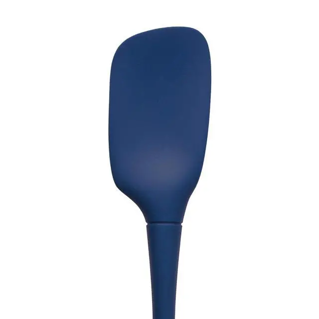 Alt view image 2 of 4 - Tovolo Spoon Spatula Spoonula All Silicone Ergonomic Handle Grip Deep Indigo, Silicone Scoopula Kitchen Utensil Non Scratch Easy Clean Dishwasher Safe Heat Resistant Flex Core Scoop Spatula