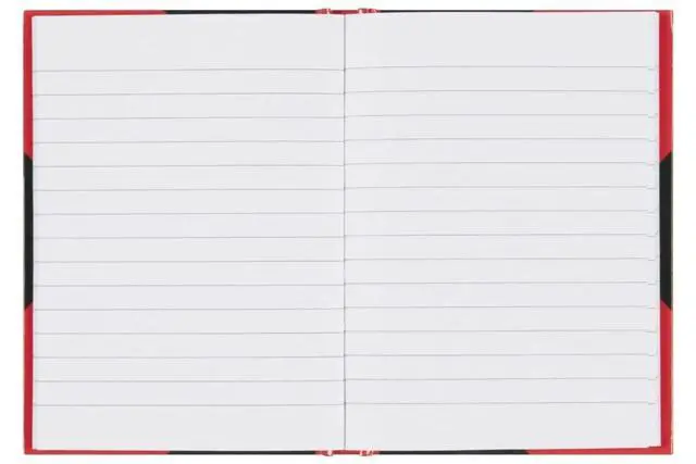 Alt view image 2 of 3 - Cumberland A6 Notebook 110 x 150 mm 100 Leaf Ruled Red & Black Hard Cover