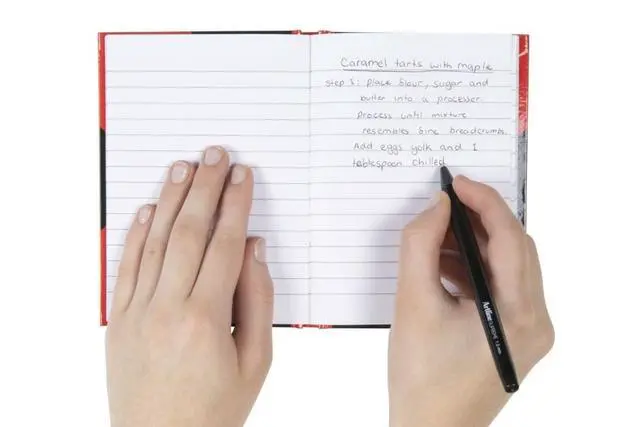 Alt view image 3 of 3 - Cumberland A6 Notebook 110 x 150 mm 100 Leaf Ruled Red & Black Hard Cover