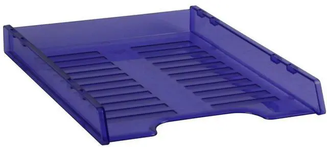 Main image of Italplast Slimline Multi Fit A4 Document Tray, Tinted Purple