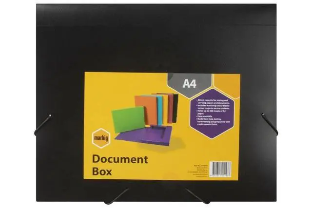 Alt view image 4 of 4 - Marbig A4 Document Box, Black