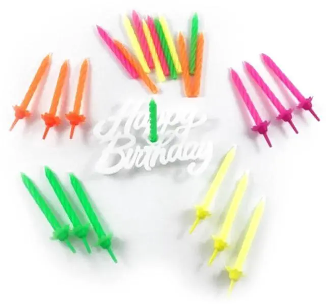 Main image of ALPEN CANDLES ALPEN B/DAY W/HOLDER & PLAQUE 24'S