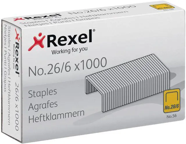 Alt view image 2 of 2 - REXEL STAPLES NO56 6MM PK1000 06131