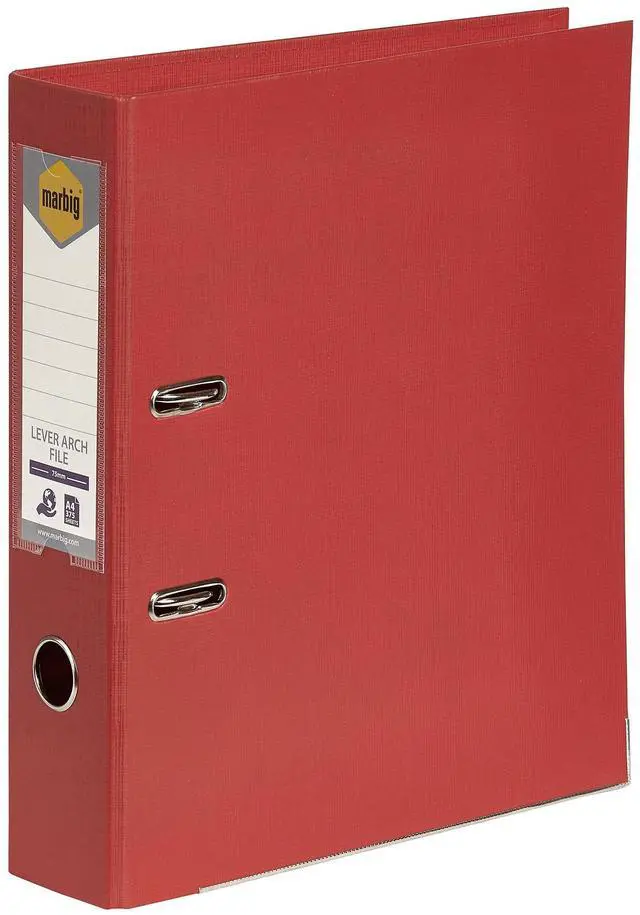 Main image of Marbig Lever Arch File A4 Pe Bright Red