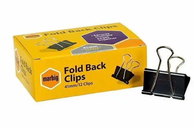 Main image of MARBIG(R) Fold Back Clips 41Mm Box 12 87055