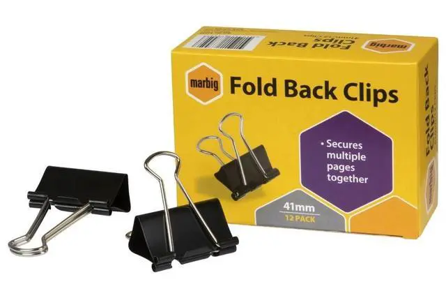 Alt view image 3 of 4 - MARBIG(R) Fold Back Clips 41Mm Box 12 87055