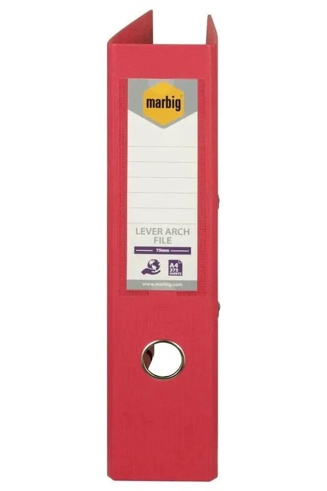 Alt view image 3 of 6 - Marbig Lever Arch File A4 Pe Coral