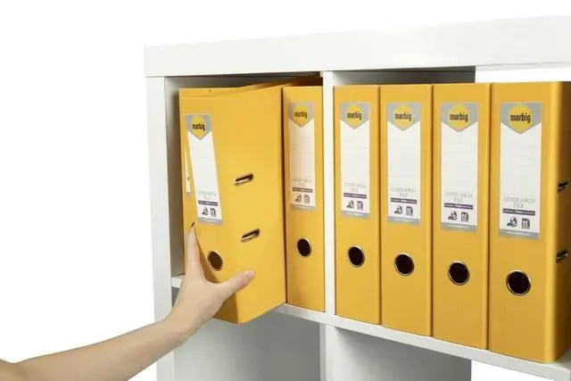 Alt view image 2 of 6 - Marbig Lever Arch File A4 Pe Yellow