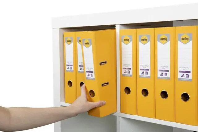 Alt view image 5 of 6 - Marbig Lever Arch File A4 Pe Yellow