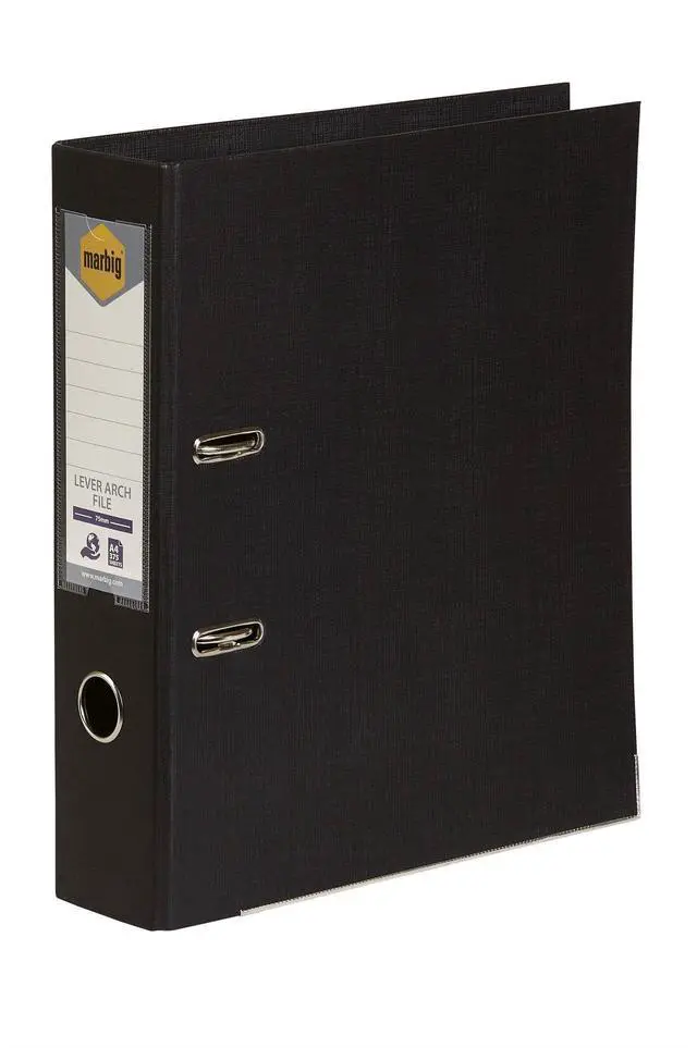 Main image of Marbig Lever Arch File A4 Pe Black