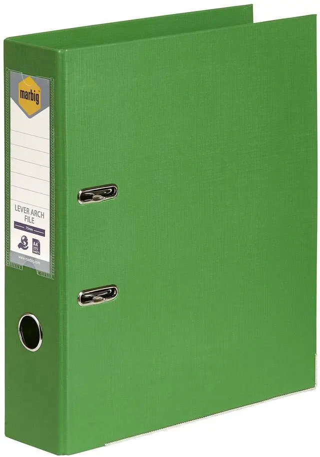 Main image of Marbig Lever Arch File A4 Pe Green