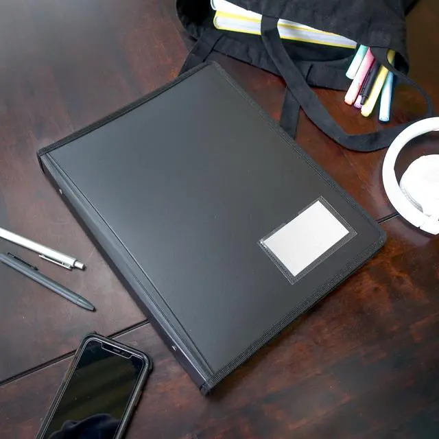 Alt view image 2 of 7 - Bantex, A4 2D Ring 25 mm Folder with Closure, Black