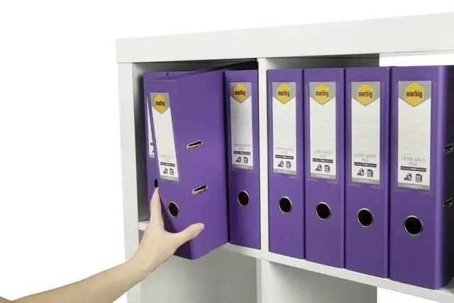 Alt view image 2 of 6 - Marbig Lever Arch File A4 Pe Purple