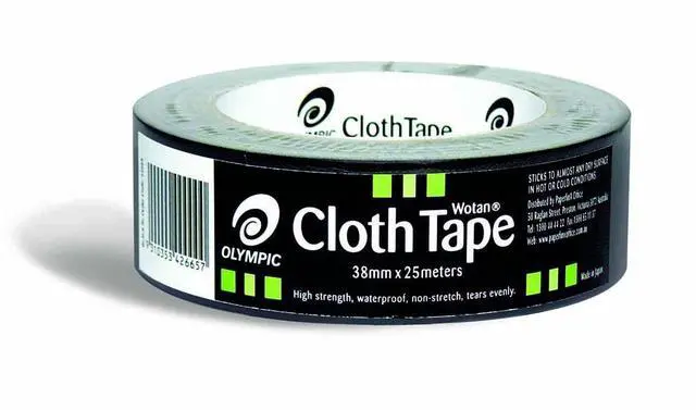 Main image of Olympic Cloth Tape - 38mm x 25m - Black