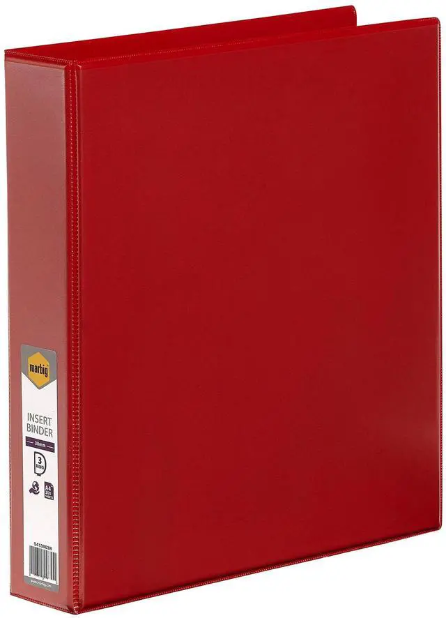Main image of Marbig Clearview Insert Binder A4 3D Ring 38Mm Red