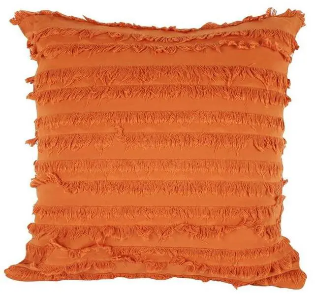 Main image of Maine & Crawford Olander 45x45cm Fringed Cushion - Rust