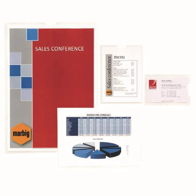 Alt view image 2 of 2 - Marbig Card Holders A5 Pack10