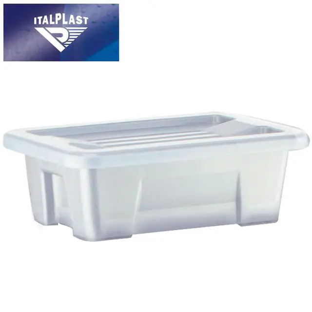 Alt view image 2 of 2 - ITALPLAST Storage Box with LID- 1 Litre Container W/Carry Handles