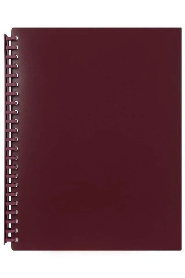 Alt view image 4 of 4 - MARBIG(R) 2007021 Refillable 20 Pocket A4 Display Book Maroon