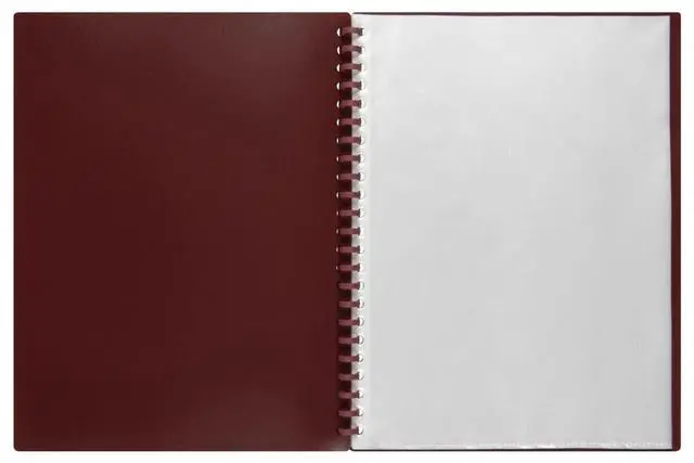 Alt view image 3 of 4 - MARBIG(R) 2007021 Refillable 20 Pocket A4 Display Book Maroon