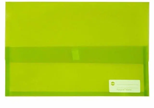 Main image of Marbig Polypick Foolscap Document Wallet, Lime