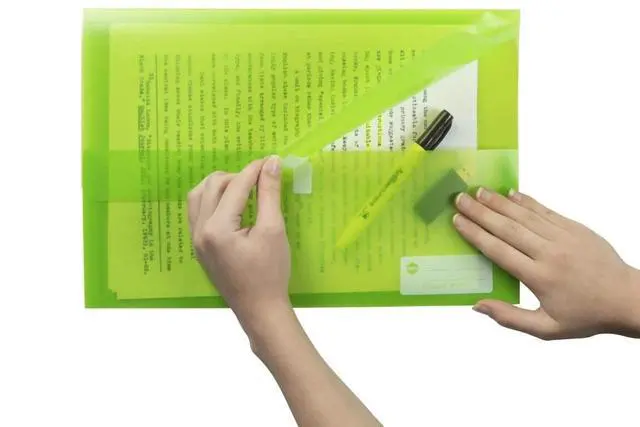 Alt view image 2 of 3 - Marbig Polypick Foolscap Document Wallet, Lime