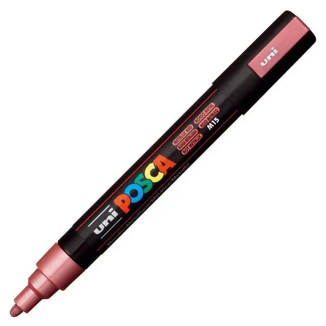 Alt view image 2 of 3 - POSCA® PC-5M Paint Marker, Medium Reversible Tip (1.8-2.5mm), Metallic Red