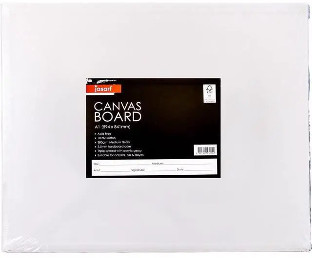 Main image of Jasart Academy Canvas Board, White, Size A1