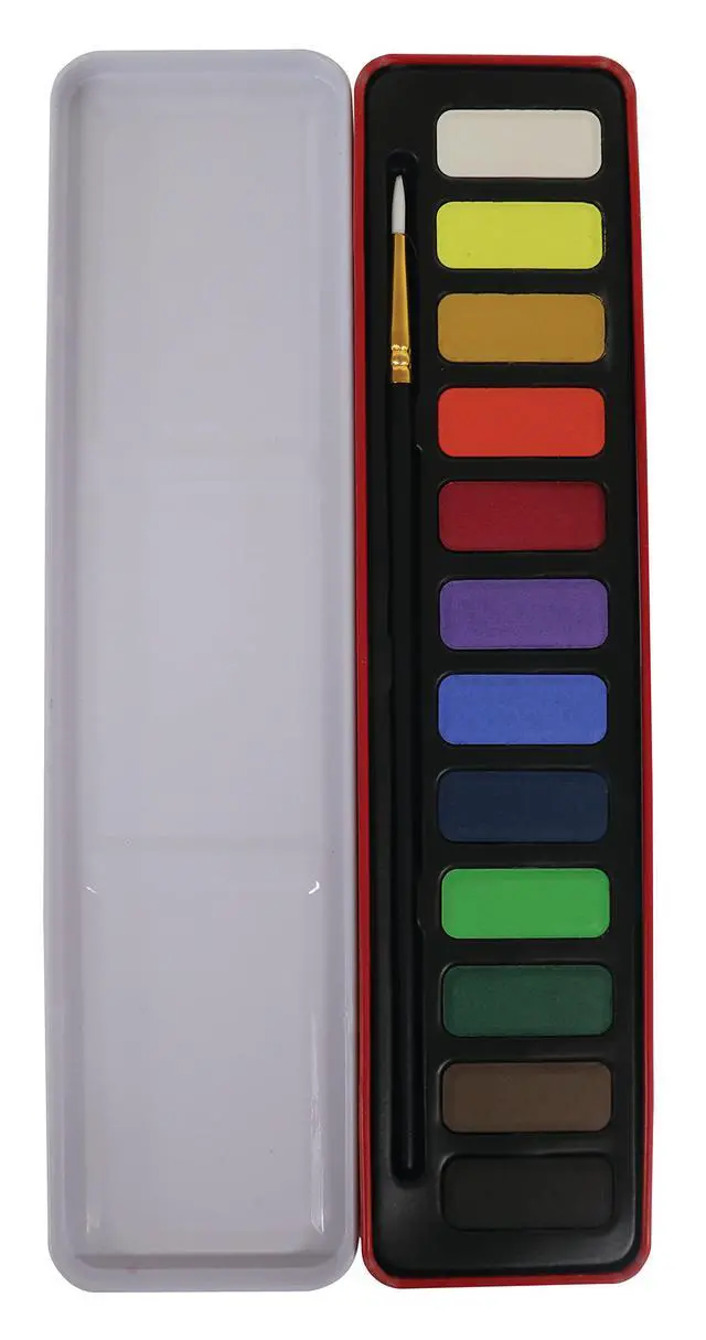 Alt view image 2 of 3 - Jasart Byron Watercolour Pan Tin (12 Pieces Set)