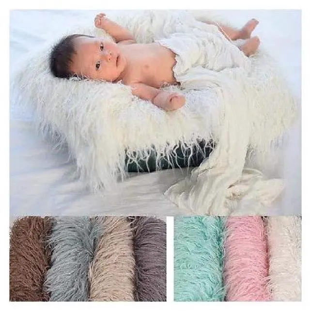 Alt view image 2 of 2 - FidgetGear Newborn Baby Boys Girls Stretch Wrap Infant Photography Photo Prop Blanket Rug Green