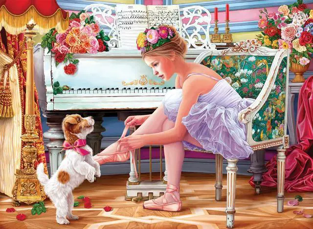 Main image of Anatolian Puzzle - Ballerina and her Puppy, 1000 Piece Jigsaw Puzzle, #1115