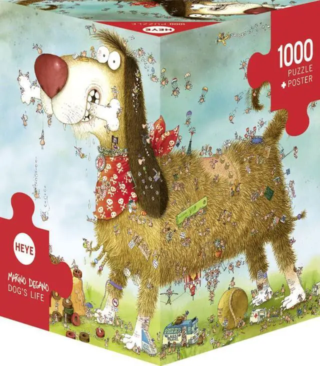 Main image of Heye Dog's Life 1000 Piece Marino Degano Jigsaw Puzzle