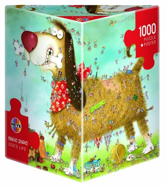 Alt view image 3 of 3 - Heye Dog's Life 1000 Piece Marino Degano Jigsaw Puzzle