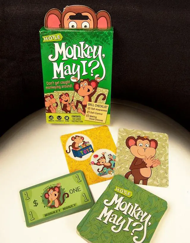 Alt view image 4 of 5 - Hoyle Monkey May I - Children's Card Game - Good Choices - Ages 4 to 6 - Kids Card Game
