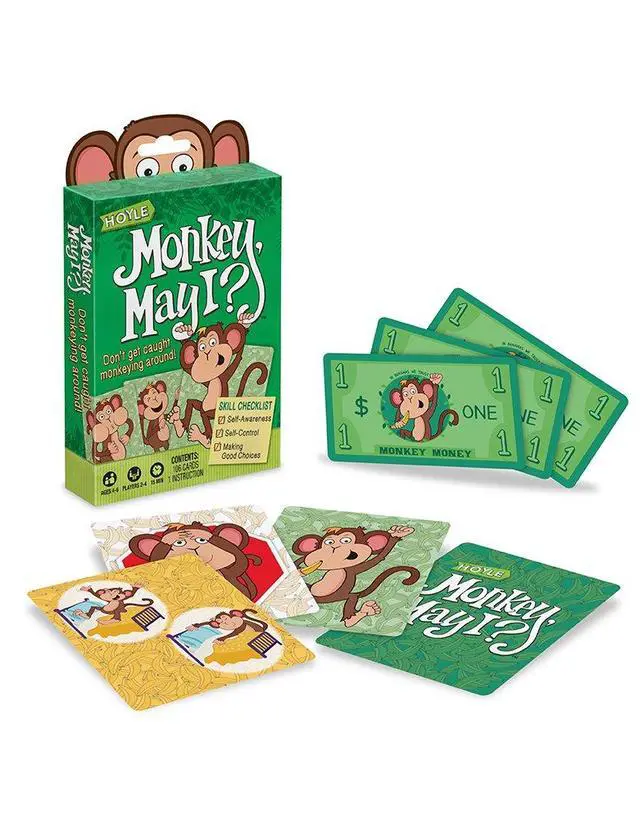 Alt view image 3 of 5 - Hoyle Monkey May I - Children's Card Game - Good Choices - Ages 4 to 6 - Kids Card Game