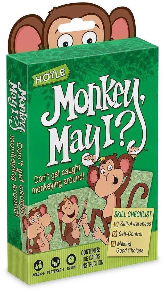 Main image of Hoyle Monkey May I - Children's Card Game - Good Choices - Ages 4 to 6 - Kids Card Game