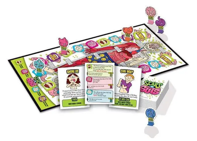 Alt view image 2 of 2 - Scabs N Guts Educational Board Game Learning has Never Been Such yucky Fun! for 2 or More Players Ages 6 and up