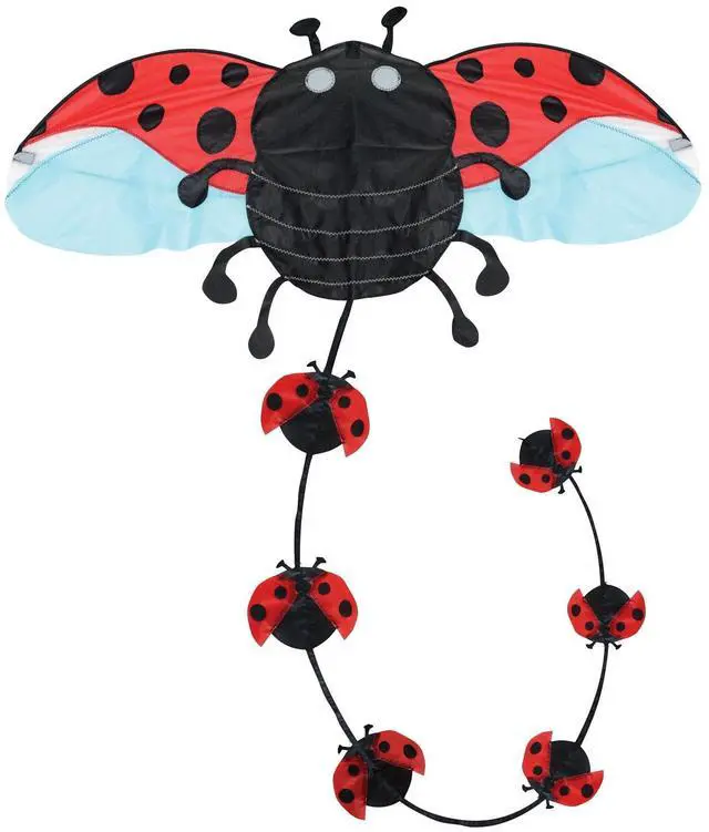 Main image of Brookite from Peterkin | Ladybird Kite | Red and Black Ladybird Design - 49cm x 45cm - Spinnaker Nylon with 1 Handle | Kites | Outdoor Toys | Sports & Leisure | Ages 3+