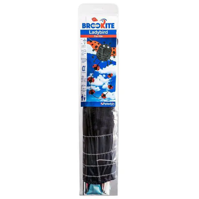 Alt view image 2 of 3 - Brookite from Peterkin | Ladybird Kite | Red and Black Ladybird Design - 49cm x 45cm - Spinnaker Nylon with 1 Handle | Kites | Outdoor Toys | Sports & Leisure | Ages 3+