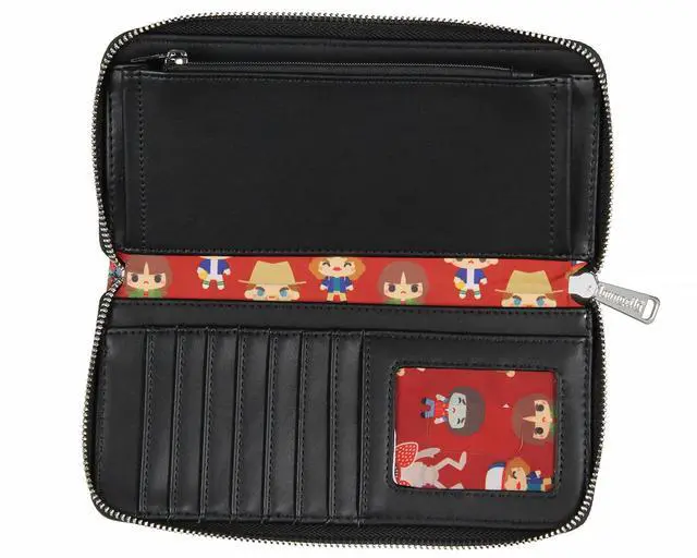 Alt view image 3 of 5 - Loungefly Stranger Things Wallet Chibi Character Faux Leather Zip Around Womens Wallet with Card Slots, Bill Pockets & ID Holder