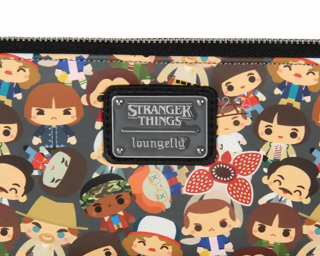 Alt view image 2 of 5 - Loungefly Stranger Things Wallet Chibi Character Faux Leather Zip Around Womens Wallet with Card Slots, Bill Pockets & ID Holder