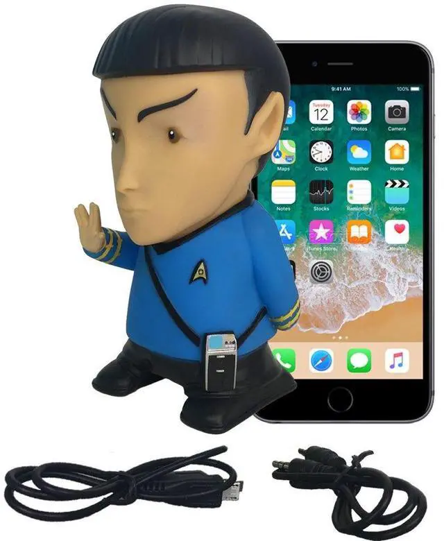 Main image of Fametek Star Trek Mr. Spock 6-Inch Mobile Wireless Bluetooth Speaker w/ 9 Quotes