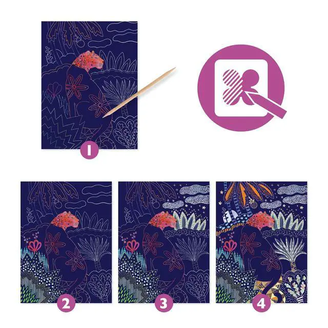 Alt view image 2 of 4 - DJECO Lush Nature Scratch Cards, Multicolor