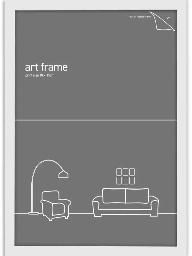 Main image of Impact Merch Frames & Hangers Impact Decorative Wall Hanging Art Frame, White, 10 x 15 cm Size